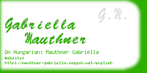 gabriella mauthner business card